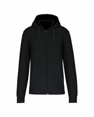 sweat éco responsable zippé homme noir