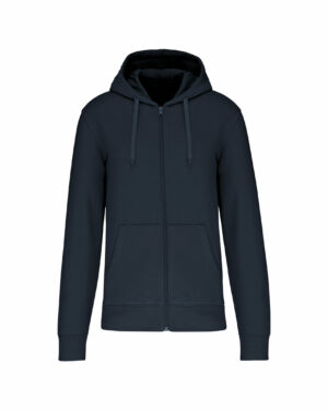 sweat éco responsable zippé homme bleu navy