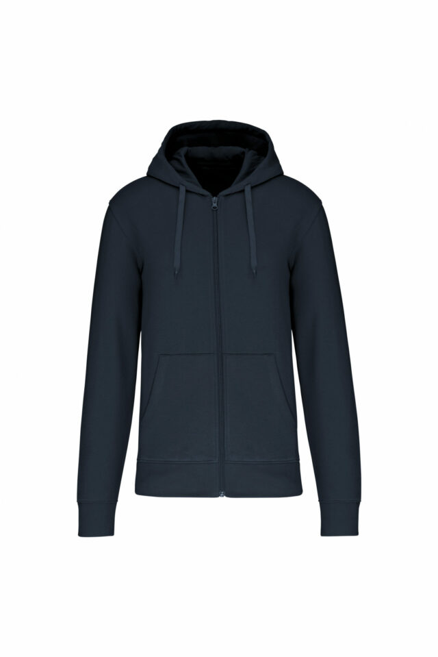 sweat éco responsable zippé homme bleu navy