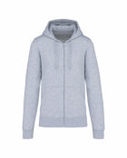 sweat éco responsable zippé homme gris chiné