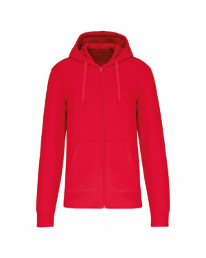sweat éco responsable zippé homme rouge
