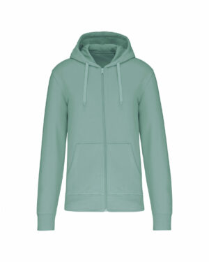 sweat éco responsable zippé homme vert clair