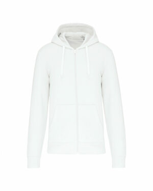 sweat éco responsable zippé homme blanc