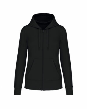 sweat éco responsable zippé femme noir