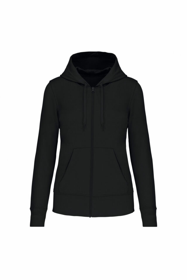 sweat éco responsable zippé femme noir