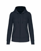 sweat éco responsable zippé femme bleu navy