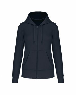 sweat éco responsable zippé femme bleu navy