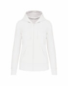 sweat éco responsable zippé femme blanc