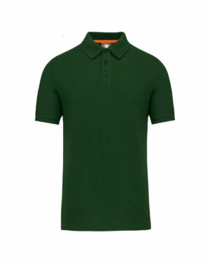 polo écoresponsable homme vert forêt