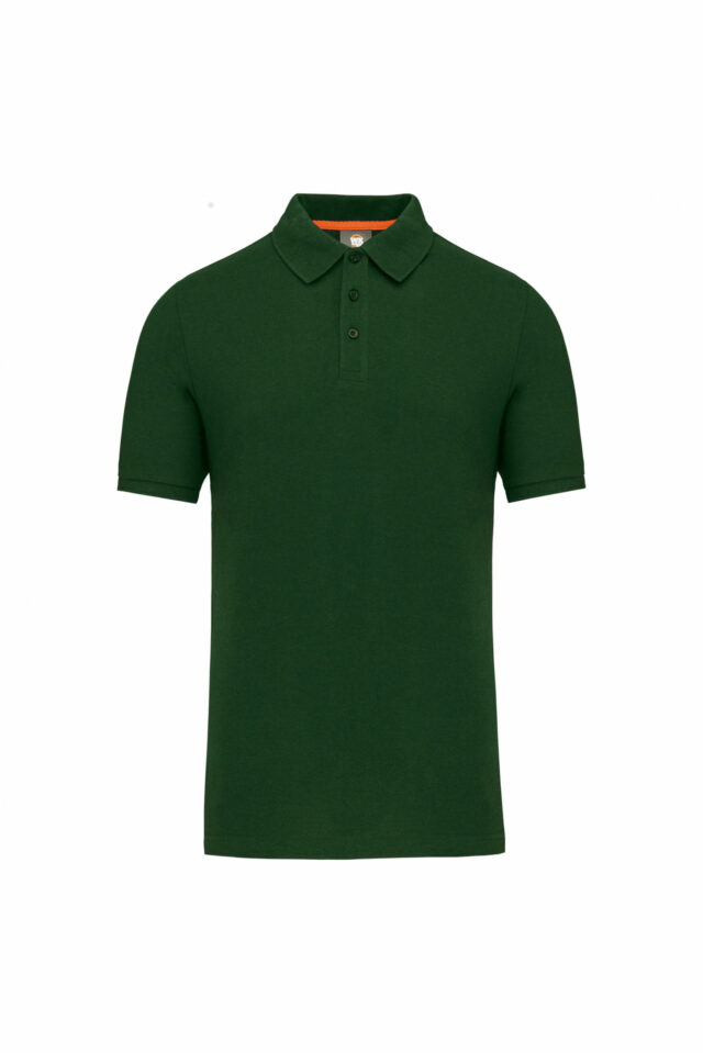 polo écoresponsable homme vert forêt