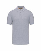 polo écoresponsable homme gris oxford