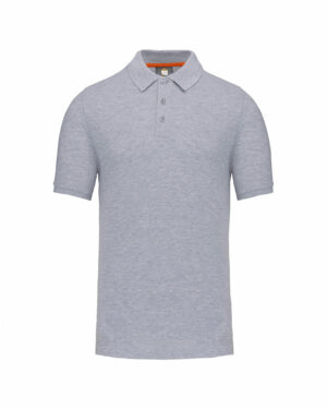 polo écoresponsable homme gris oxford