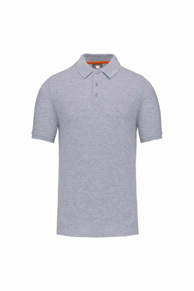 polo écoresponsable homme gris oxford