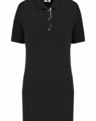 polo long manches courtes femme noir
