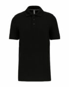 polo manches courtes homme noir et argent