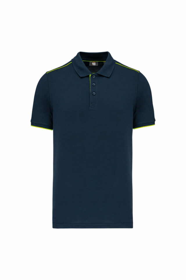 polo manches courtes homme jaune fluo