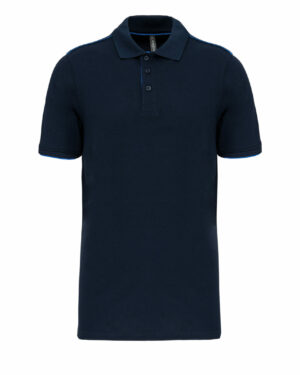 polo manches courtes homme bleu navy et bleu roi