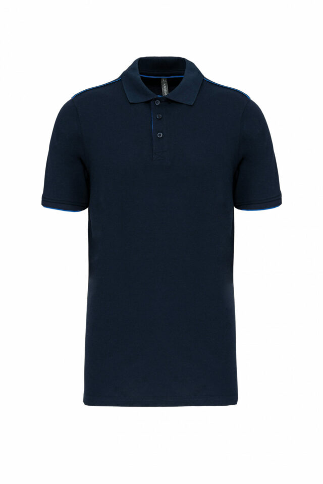 polo manches courtes homme bleu navy et bleu roi
