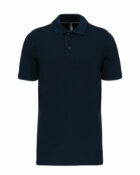 polo manches courtes homme bleu navy et argent
