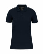polo manches courtes femme navy et argent