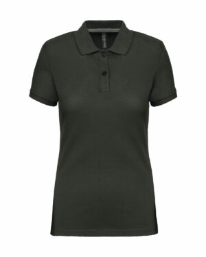 polo manches courtes femme gris sombre