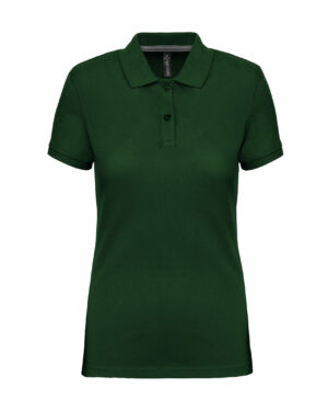 polo manches courtes femme vert forêt