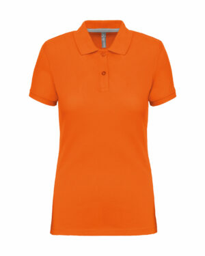 polo manches courtes orange femme