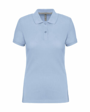polo manches courtes femme bleu ciel