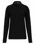 polo noir femme manche longue personnalisable