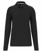 polo femme manche longue gris sombre