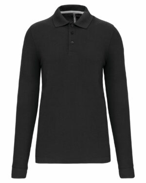 polo femme manche longue gris sombre