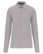 polo femme manche longue grise