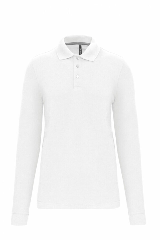 polo femme manche longue blanche