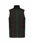 bodywarmer noir et vert kelly