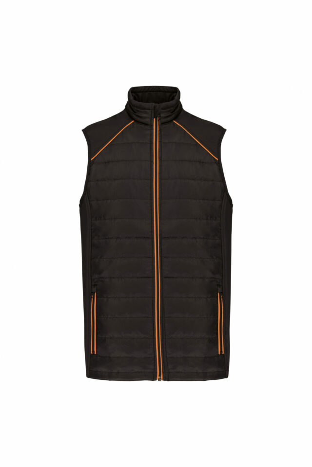 bodywarmer orange et noir