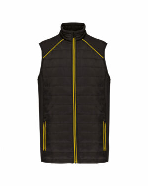 bodywarmer noir et jaune