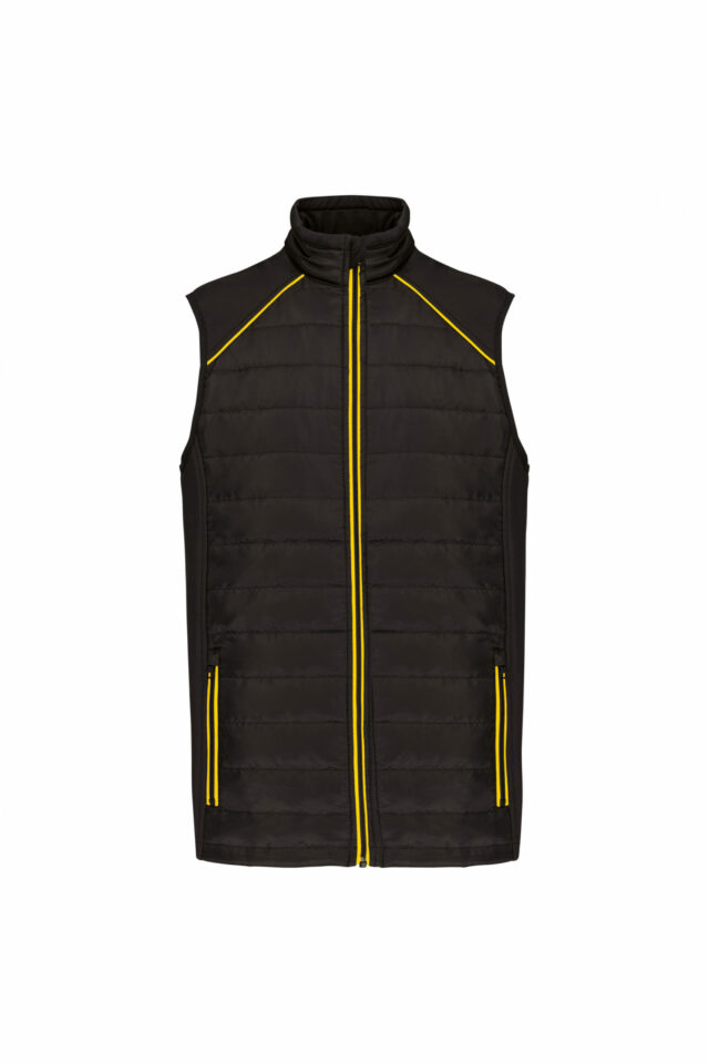 bodywarmer noir et jaune