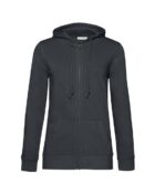 Hoodie zippé femme asphalte