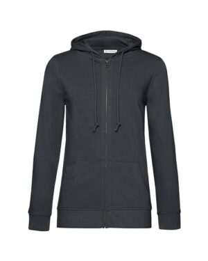 Hoodie zippé femme asphalte
