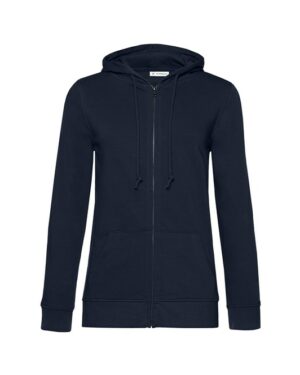 Hoodie zippé femme navy bleu