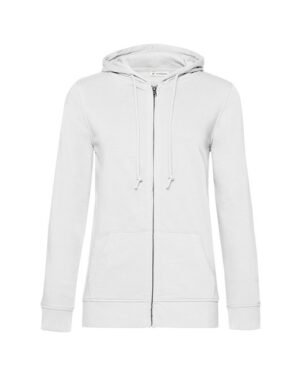 Hoodie zippé femme blanc